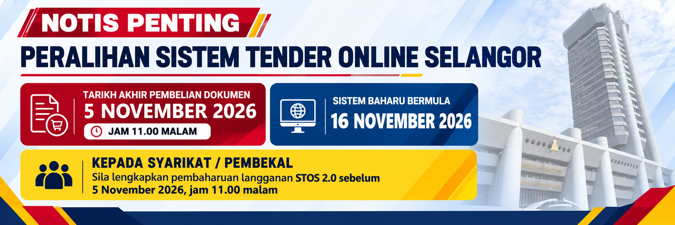 NOTIS PERALIHAN SISTEM BAHARU